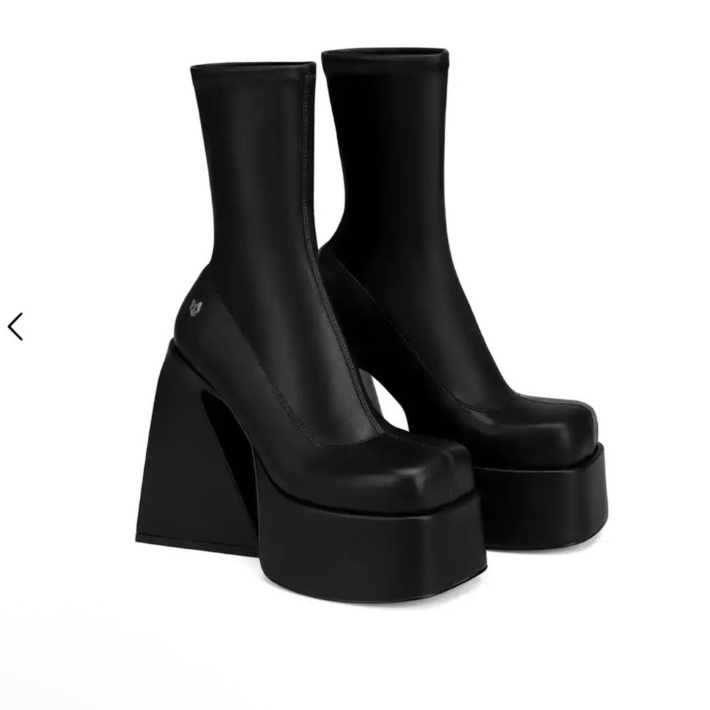 Naked Wolfe Black Platform Boots